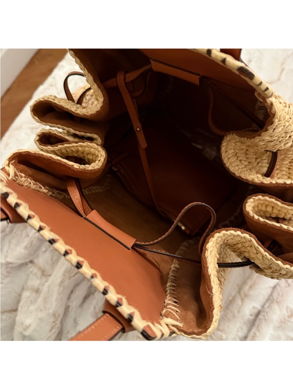 Ulla Johnson  Daphne tan leather and woven tote - Picture 6 of 8